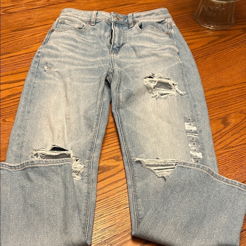 Distressed Light Blue Women's Jeans